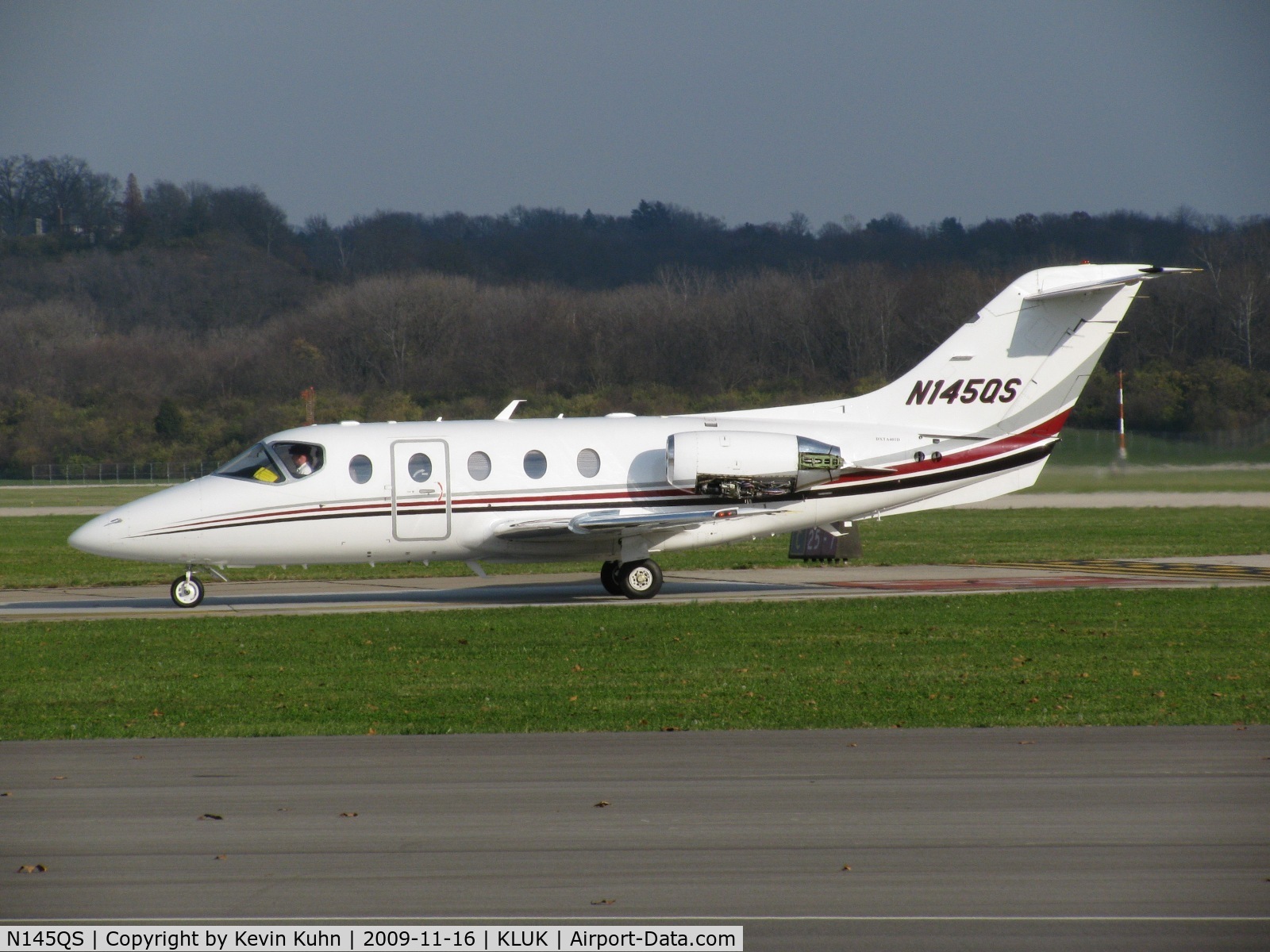 N145QS, Raytheon Aircraft Company 400A C/N RK-421, I've seen a lot of EJA birds going out for engine runs at Lunken, but this is the only Beechjet so far.