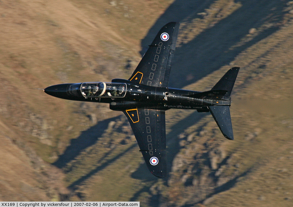 XX169, 1976 Hawker Siddeley Hawk T.1 C/N 016/312016, Royal Air Force. Operated by 19 (R) Squadron. Thirlmere, Cumbria.