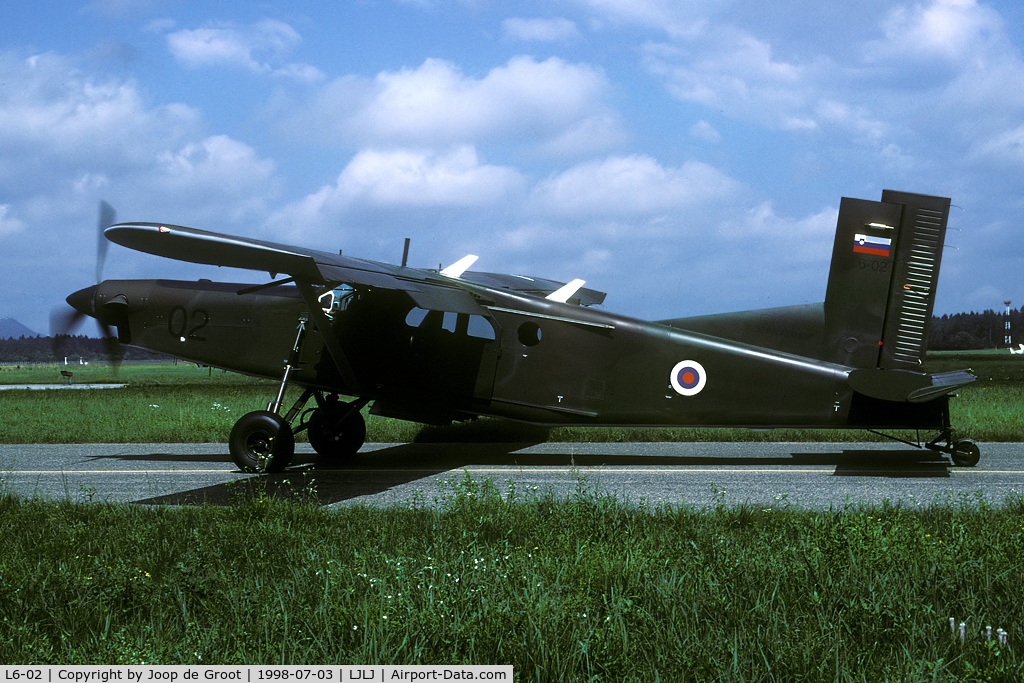 L6-02, Pilatus PC-6/B2-H4 Turbo Porter C/N 925, The PC-6 was one of the very first aircraft of the independant Slovenian AF.