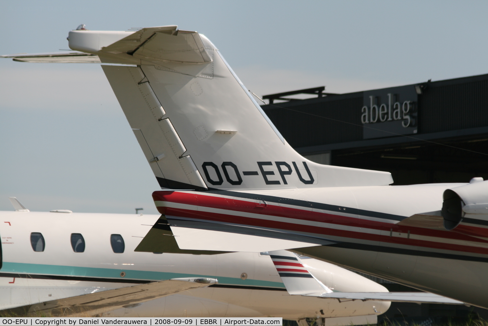 OO-EPU, Learjet 45 C/N 45-291, Parked on G.A. apron