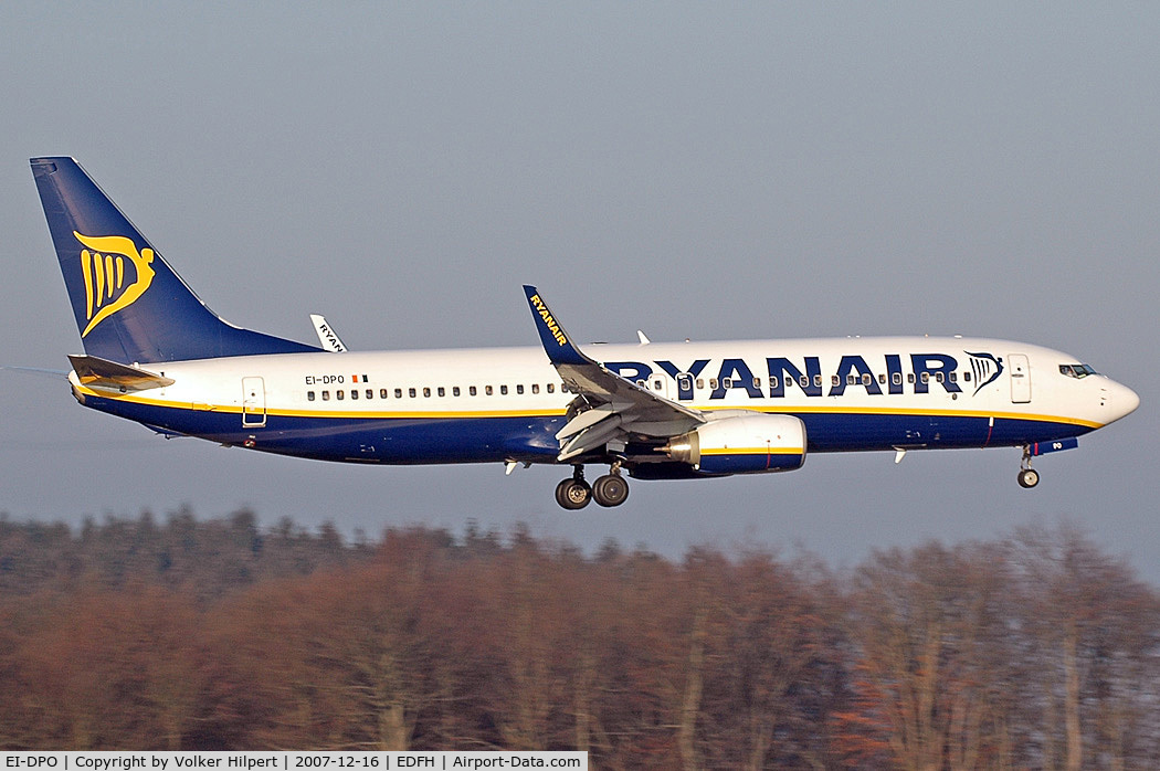 EI-DPO, 2007 Boeing 737-8AS C/N 33612, Ryanair