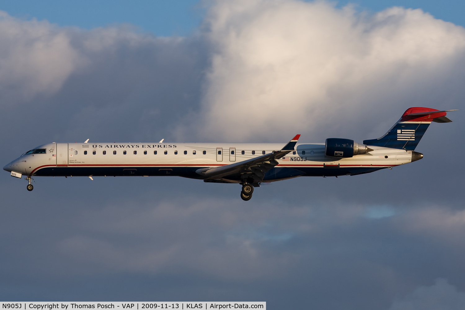 N905J, 2003 Bombardier CRJ-900 (CL-600-2D24) C/N 15005, US Airways Express