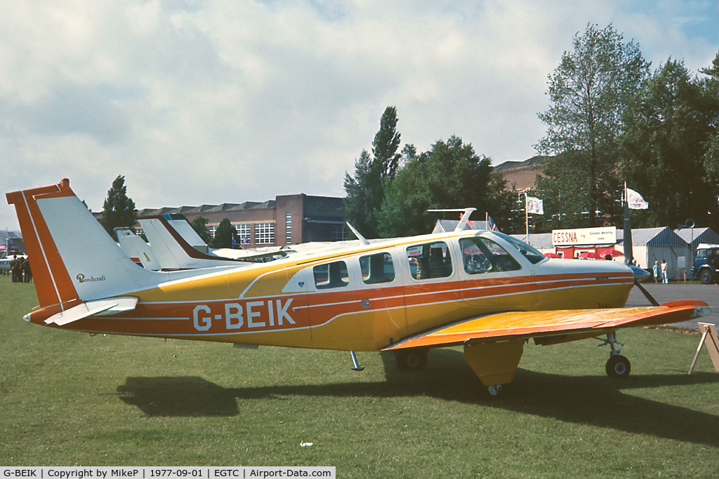 G-BEIK, 1976 Beech A36 Bonanza 36 C/N E-987, 1977 Business and Light Aviation Show.