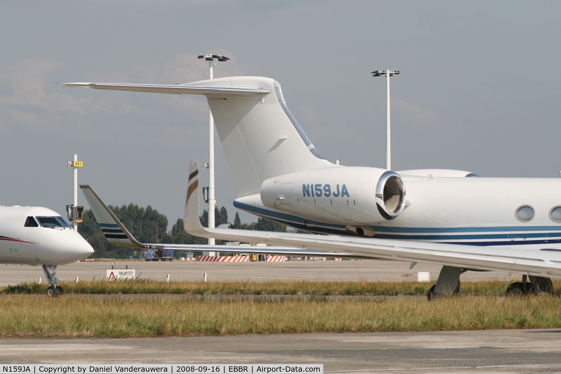 N159JA, 2004 Gulfstream Aerospace GV-SP (G550) C/N 5062, Parked on G.A. apron