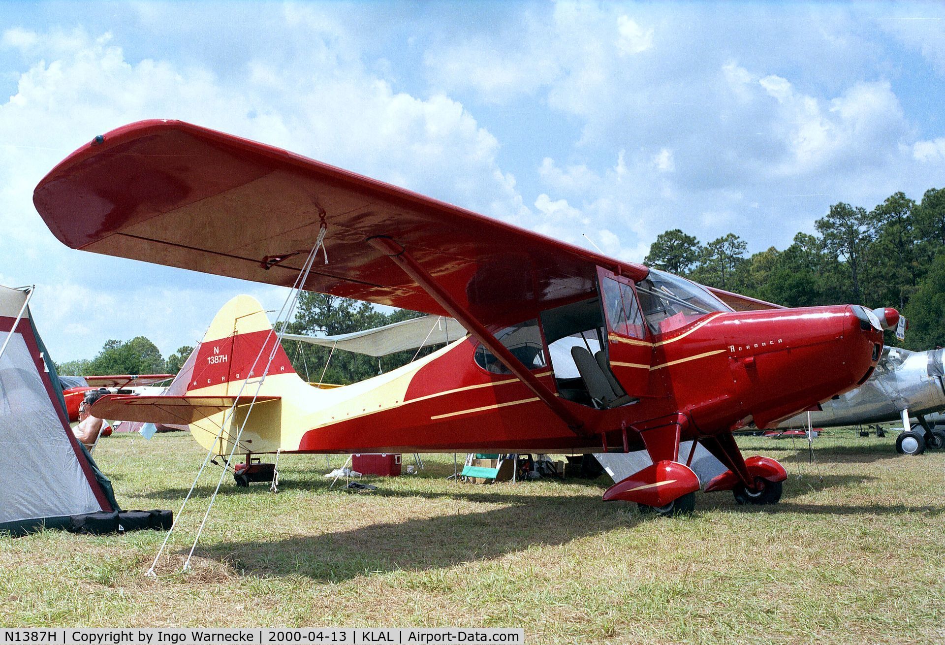 N1387H, 1949 Aeronca 15AC Sedan C/N 15AC-438, Aeronca 15AC Sedan at Sun 'n Fun 2000, Lakeland FL