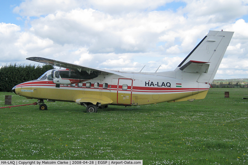 HA-LAQ, 1984 Let L-410UVP Turbolet C/N 841332, Let L-410UVP Turbolet at Peterborough Sibson Airfield  in 2008.