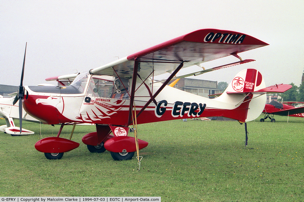 G-EFRY, 1993 Light Aero Avid Aerobat C/N PFA 189-12096, Light Aero Avid Aerobat at the PFA Rally, Cranfield in 1994.