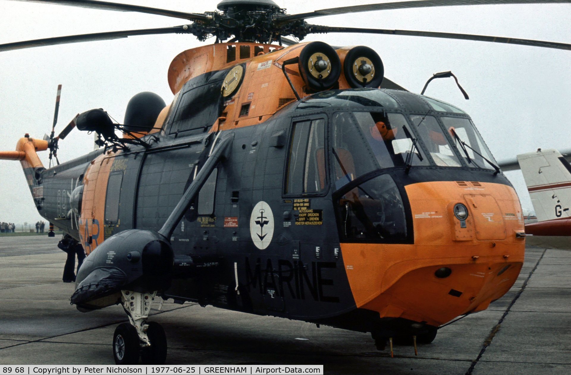 89 68, Westland Sea King Mk.41 C/N WA772, Another view of the MFG-5 Sea King Mk.41 in the static park at the 1977 Intnl Air Tattoo at RAF Greenham Common.