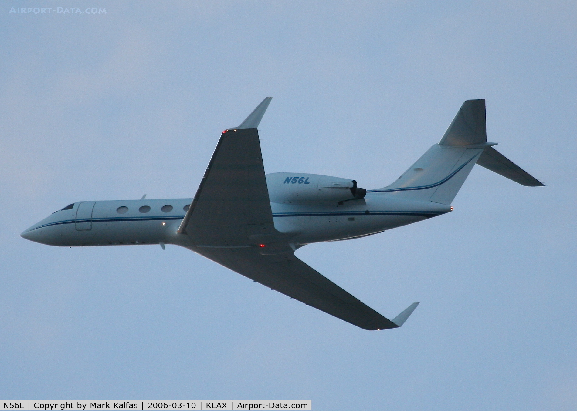 N56L, 1993 Gulfstream Aerospace G-IV C/N 1213, Wells Fargo Northwest LLC, G-IV, 25L departure KLAX.