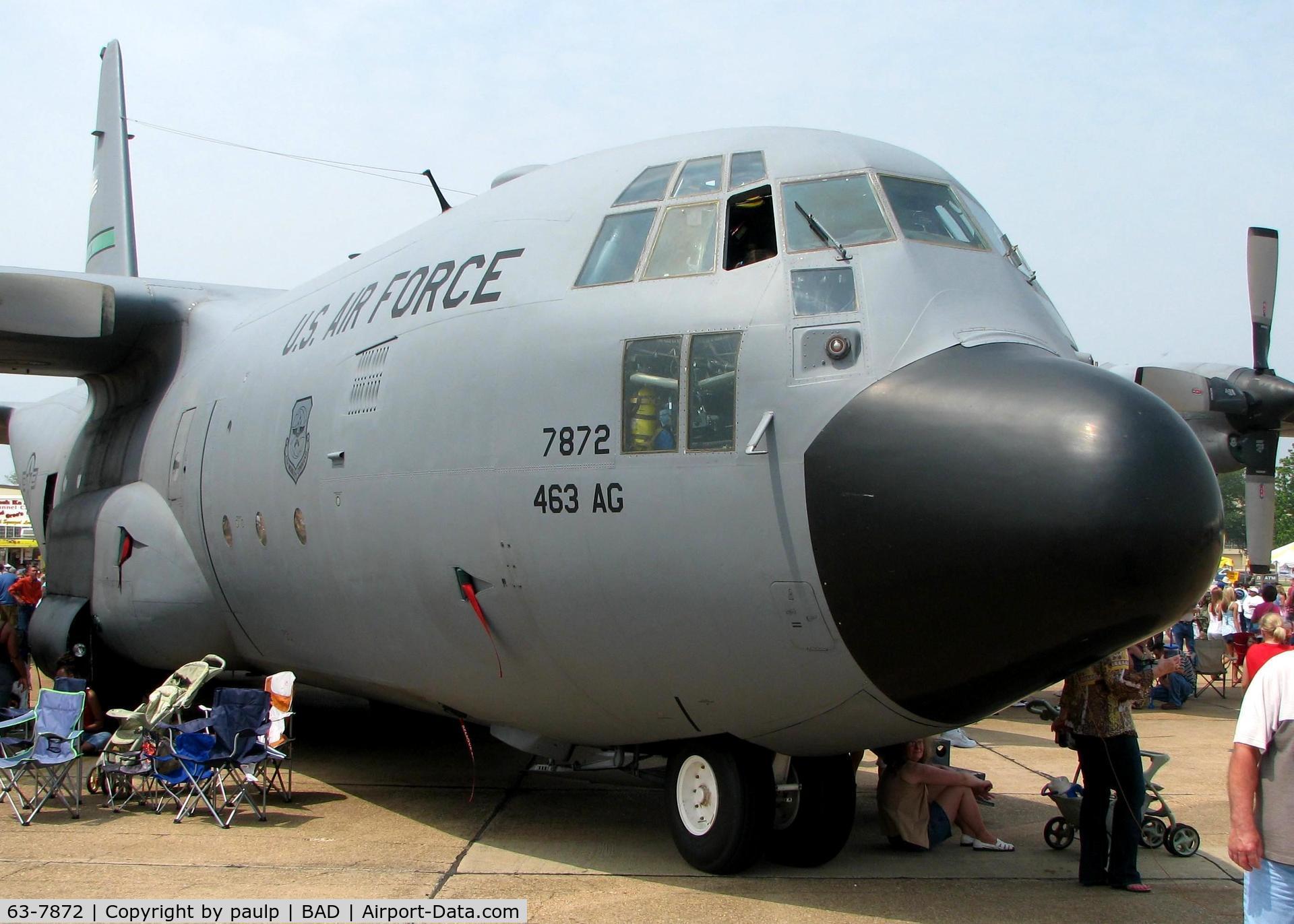 63-7872, 1963 Lockheed C-130E Hercules C/N 382-3942, At Barksdale Air Force Base.
