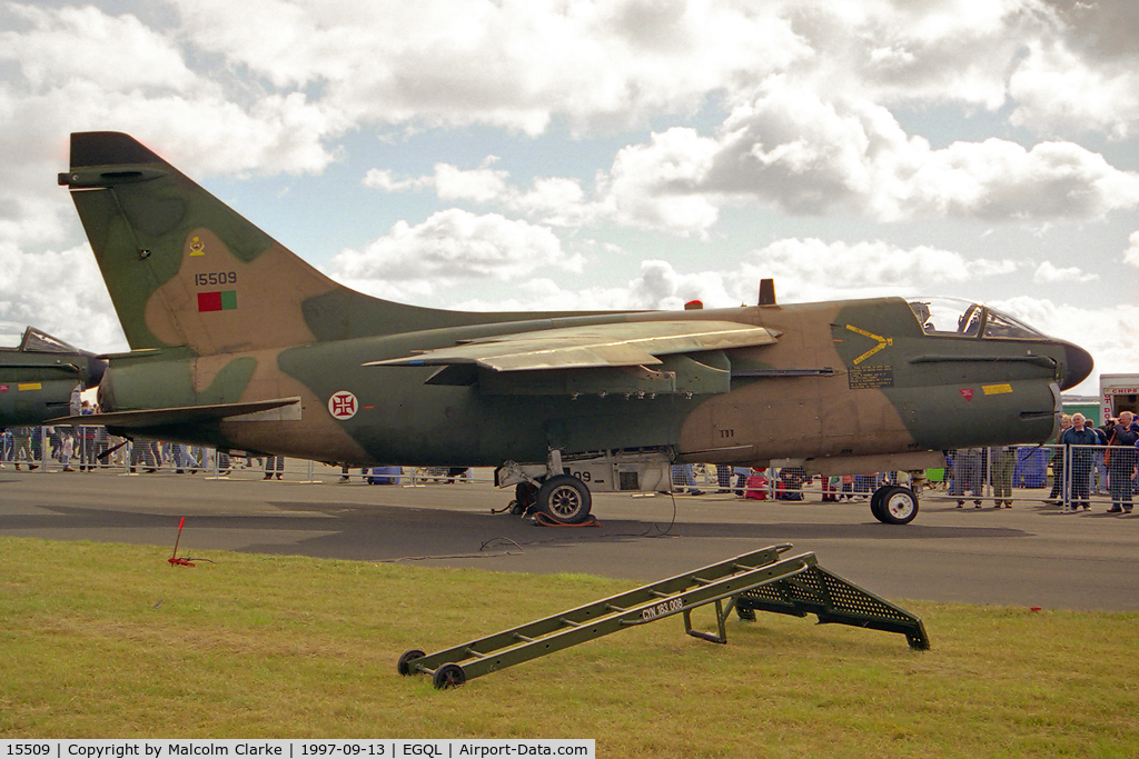 15509, LTV A-7P Corsair II C/N A-153, LTV A-7P Corsair II at the Battle of Britain Airshow RAF Leuchars in 1997.