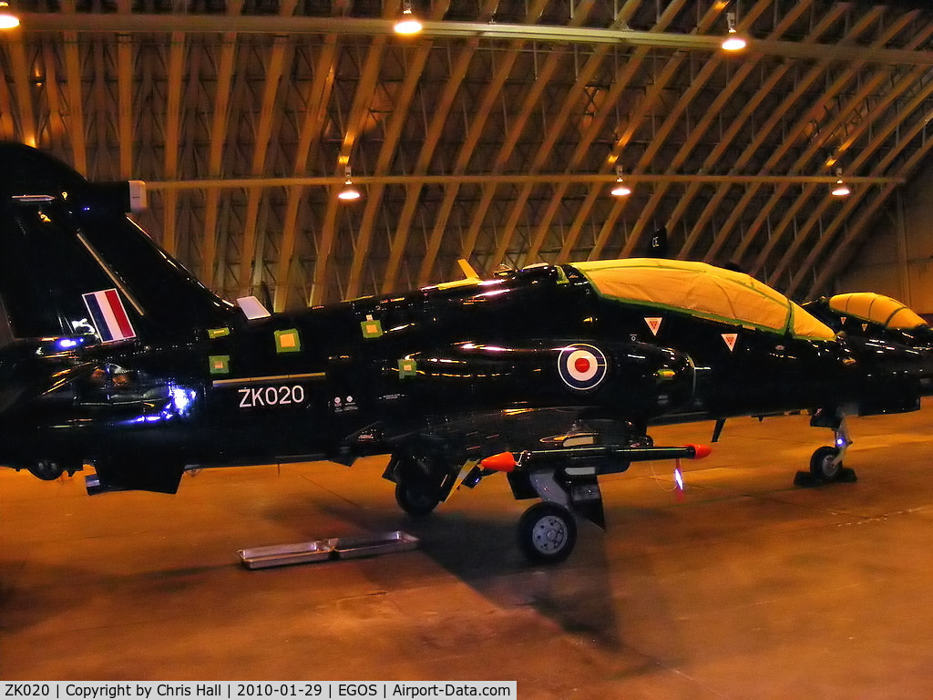 ZK020, 2009 British Aerospace Hawk T2 C/N RT011/1249, in storage at RAF Shawbury