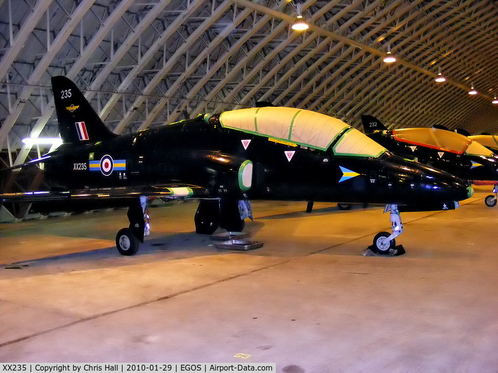 XX235, 1978 Hawker Siddeley Hawk T.1W C/N 071/312071, in storage at RAF Shawbury