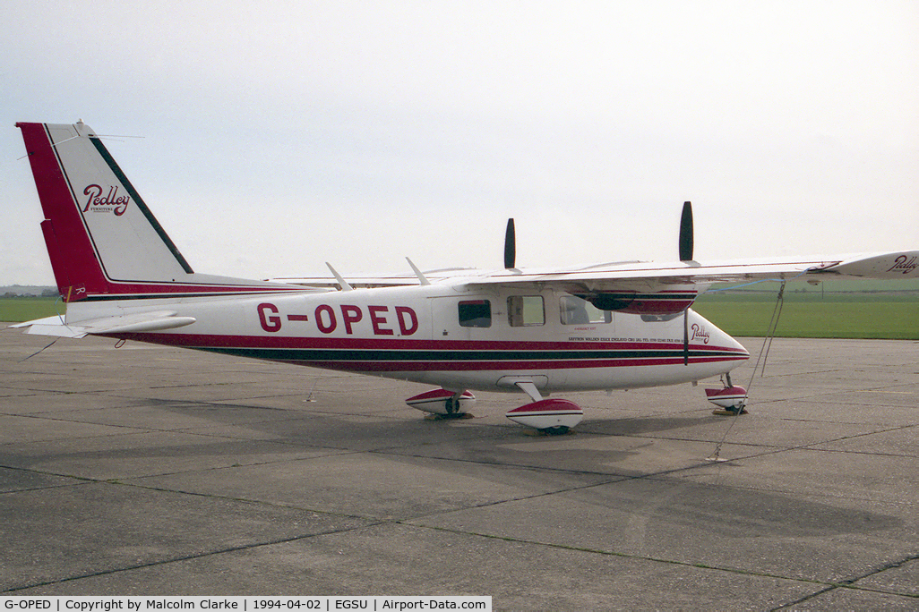 G-OPED, 1978 Partenavia P-68B C/N 129, Partenavia P-68B at Duxford Airfield in 1994.
