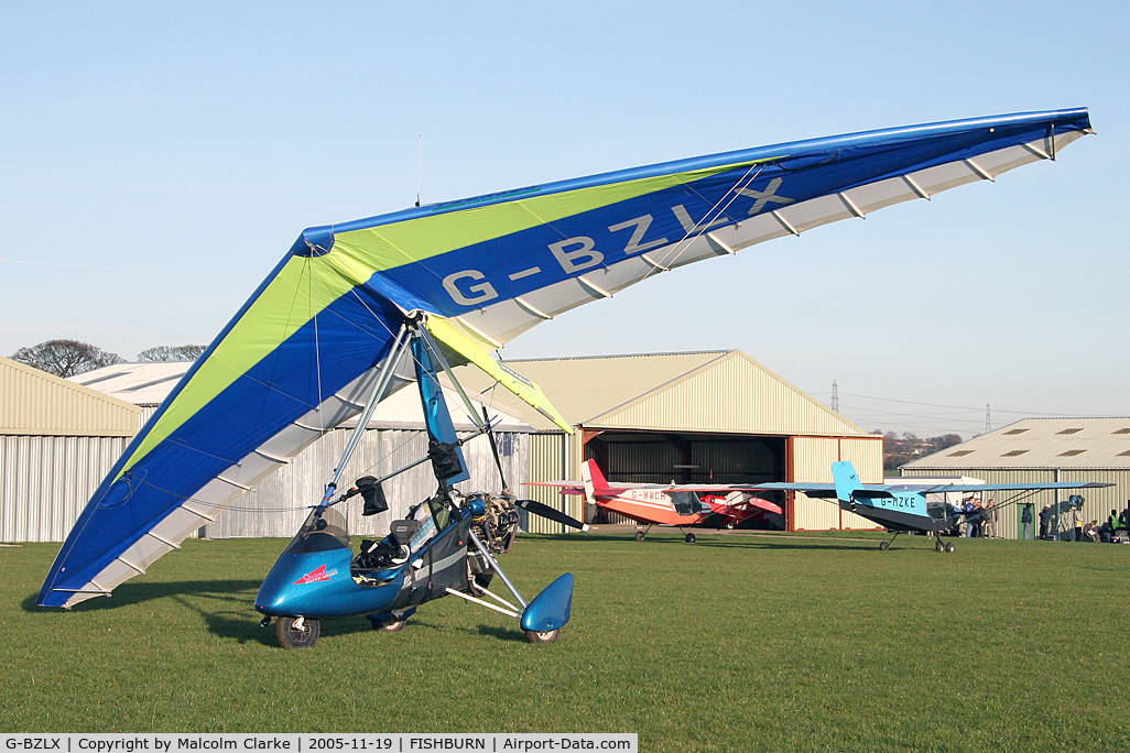G-BZLX, 2000 Pegasus Quantum 15-912 C/N 7714, Pegasus Quantum 15-912 at Fishburn Airfield, UK in 2005.