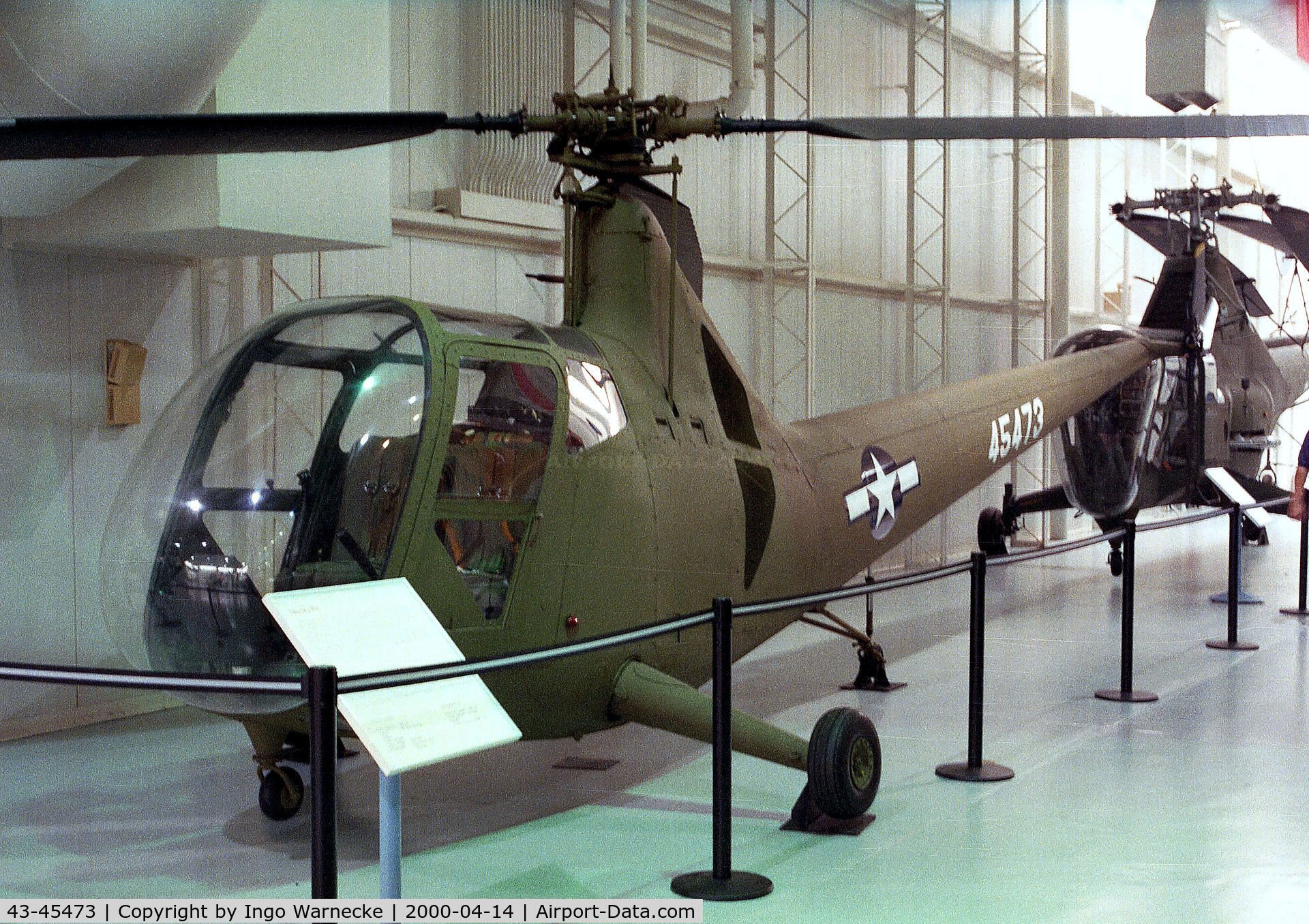 43-45473, 1944 Sikorsky R-6A Hoverfly C/N Not found 43-45473, Sikorsky R-6A Hoverfly II of the US Army Aviation at the Army Aviation Museum, Ft Rucker AL