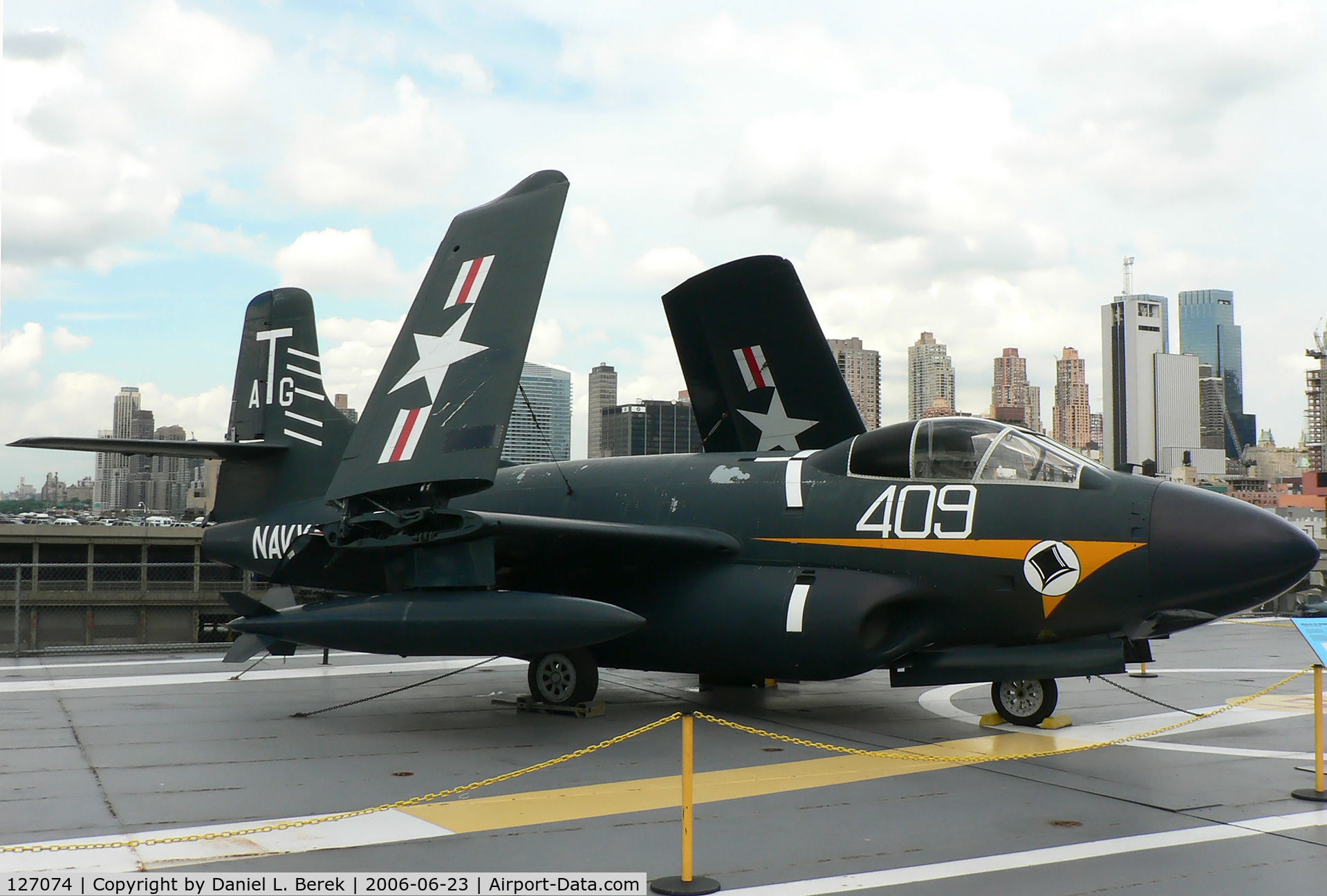 127074, Douglas F3D-2 Skyknight C/N 8132, Nice Cold War fighter aboard the USS Intrepid
