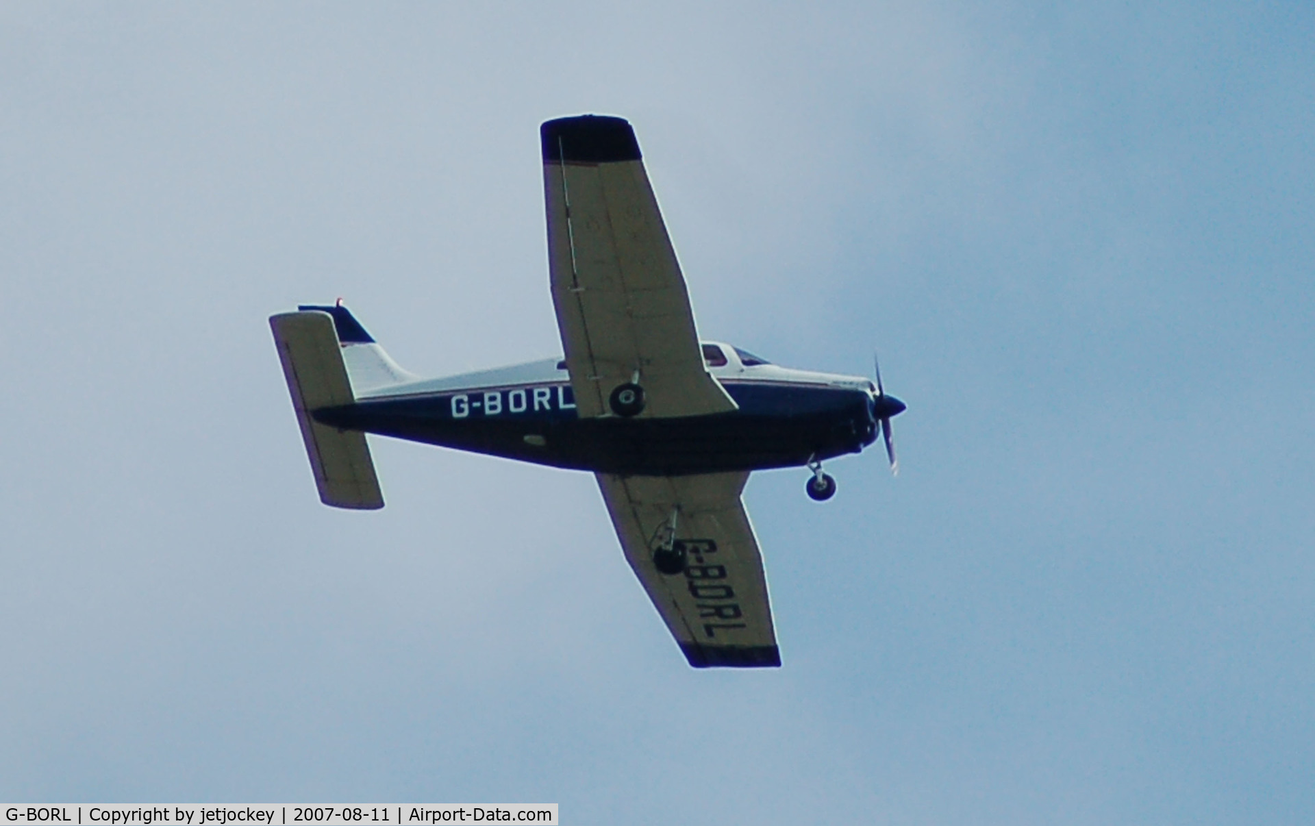 G-BORL, 1978 Piper PA-28-161 Cherokee Warrior II C/N 28-7816256, Passing over the house