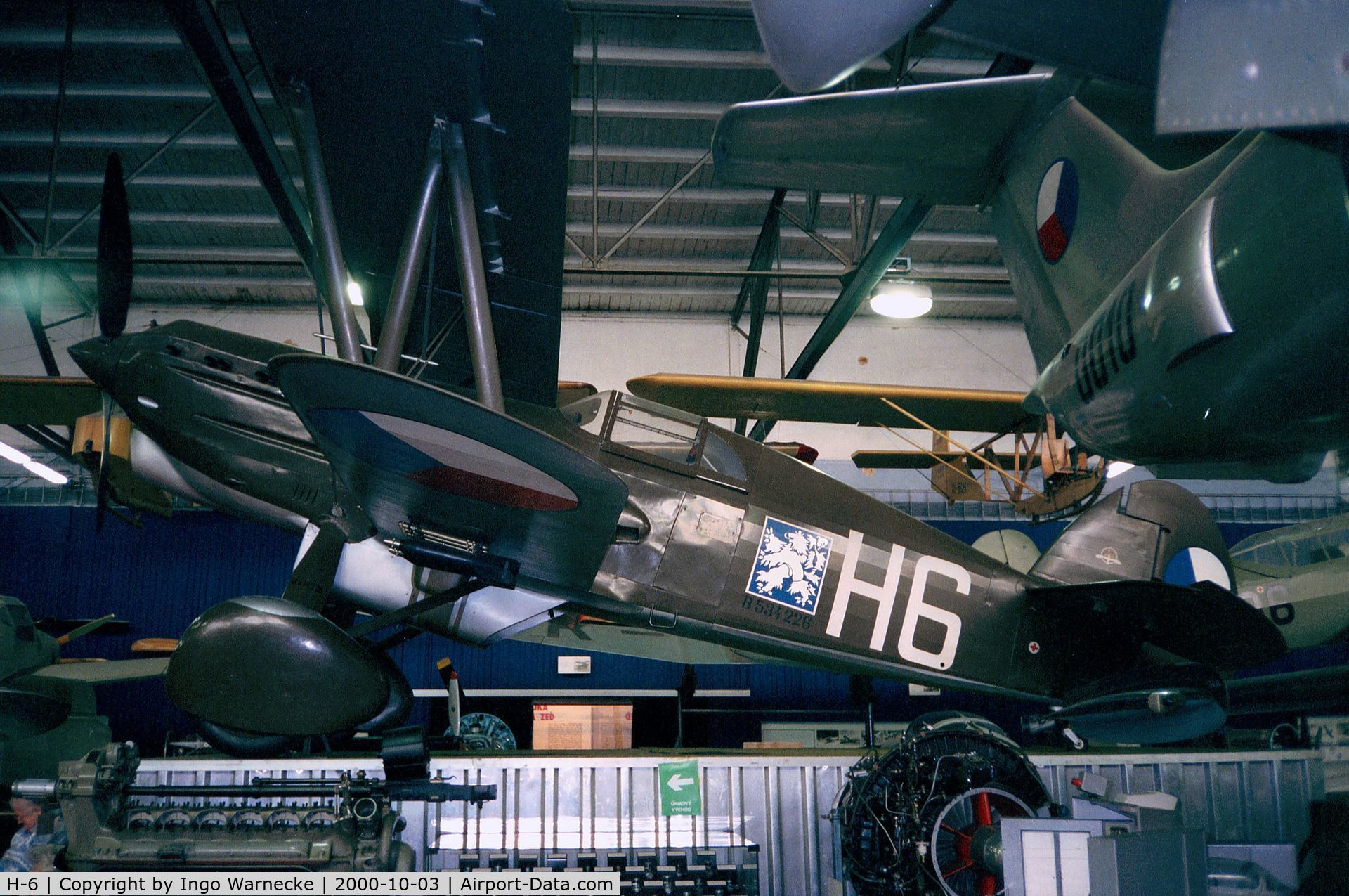 H-6, 1933 Avia B-534 C/N 226, Avia B-534 of the Czechoslovak Air Force at the Letecke Muzeum, Prague-Kbely