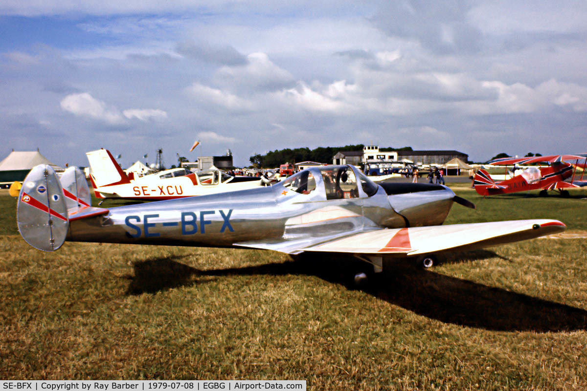 SE-BFX, 1947 Erco 415D Ercoupe C/N 4413, Erco Ercoupe 415D [413] Leicester~G 08/07/1979. Seen at PFA Fly In Leicester in 1979 .Image from a slide.