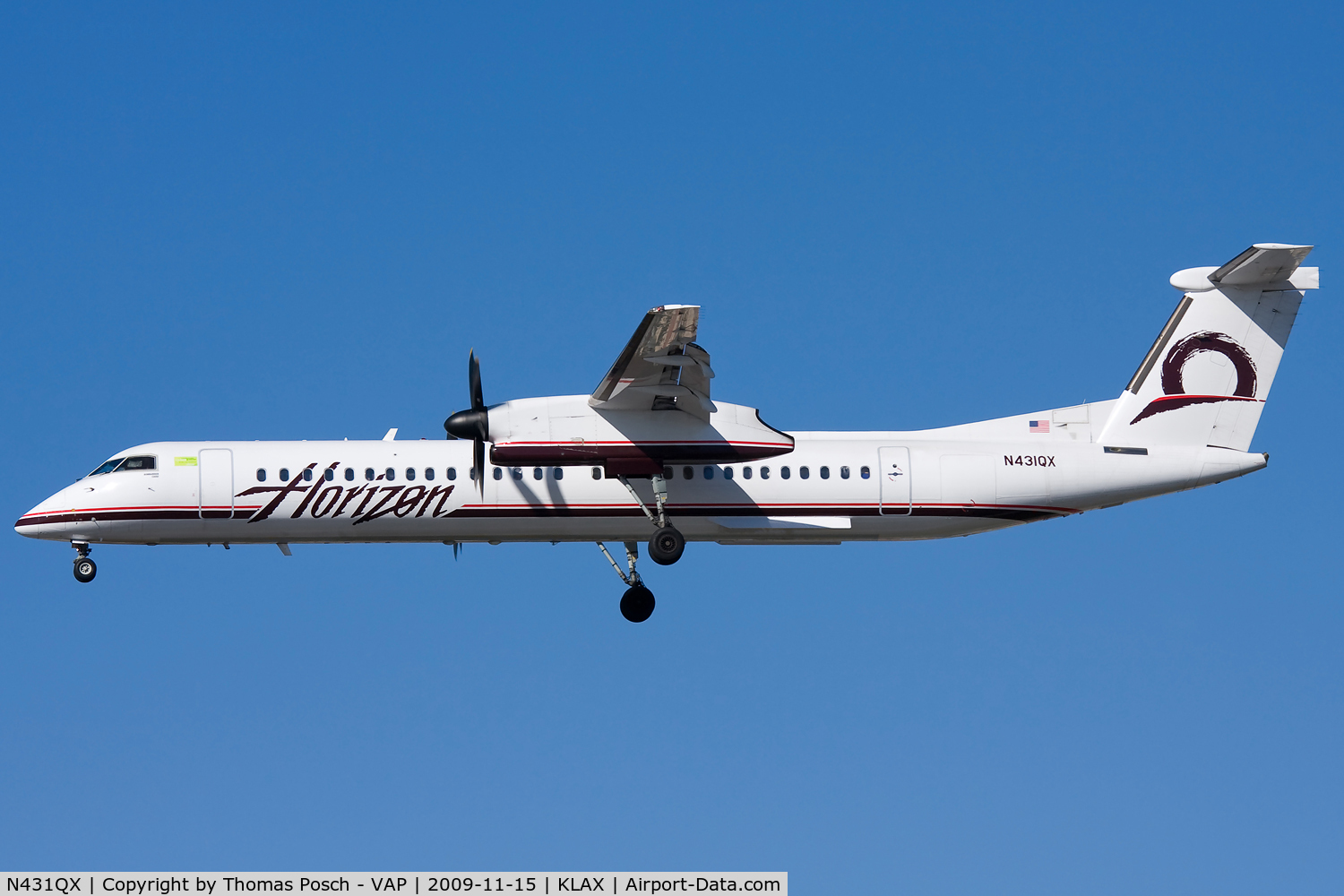 N431QX, 2007 Bombardier DHC-8-402 Dash 8 C/N 4164, Horizon Airlines