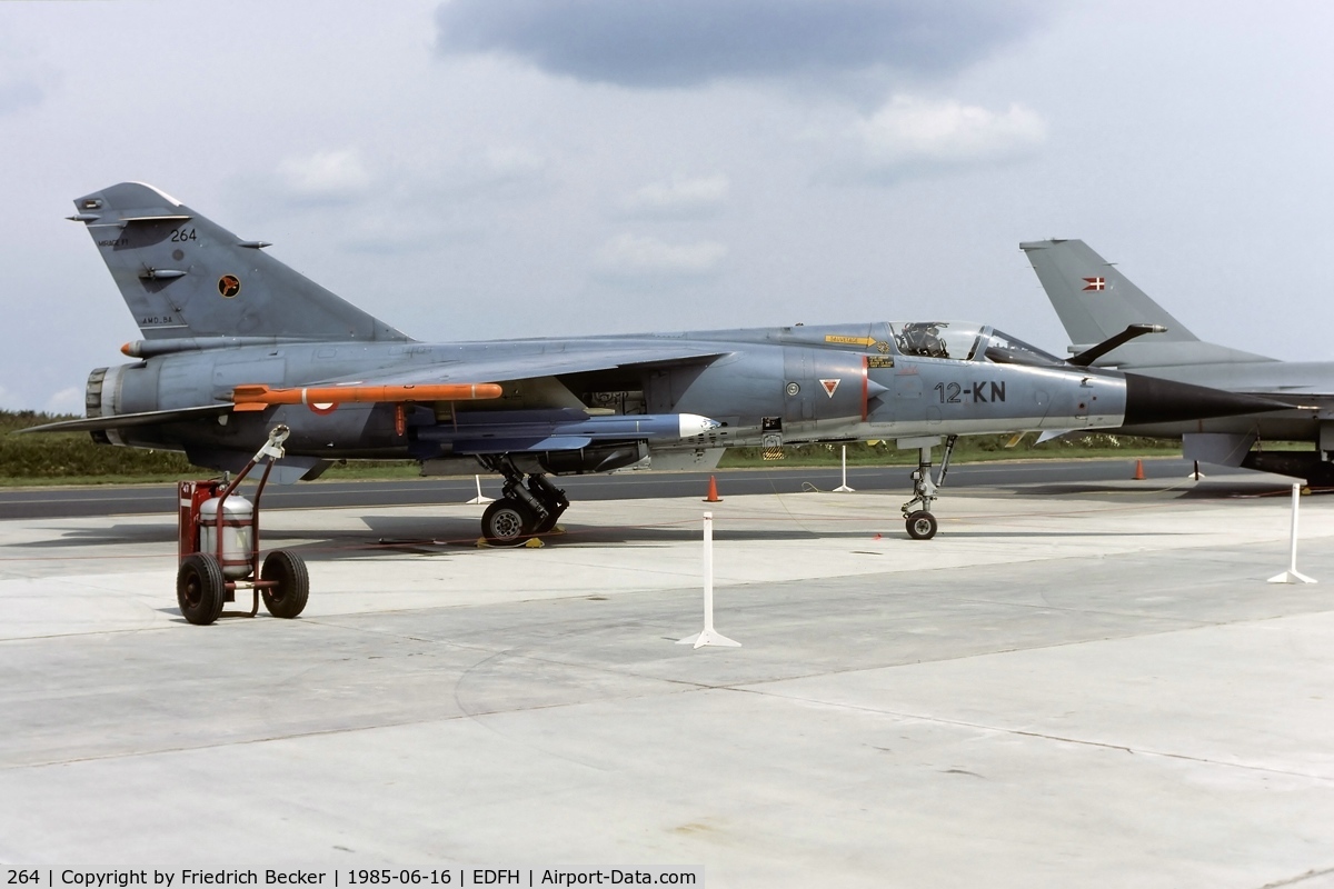264, Dassault Mirage F.1C C/N 264, EC 12 Mirage F1 displayed during the Hahn AB open house 1985