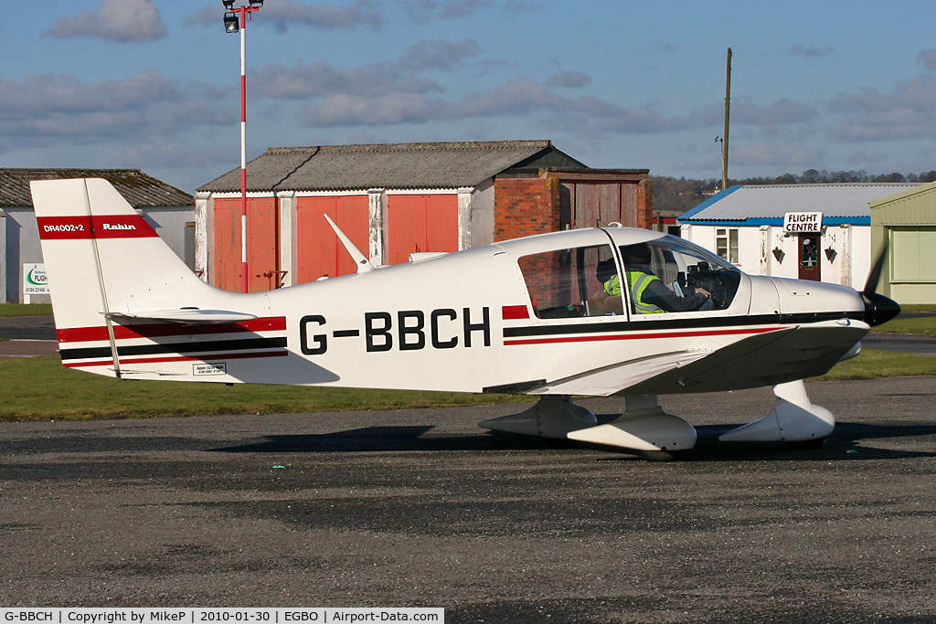G-BBCH, 1973 Robin DR-400-120 Dauphin 2+2 C/N 850, Heading from the pumps to parking.