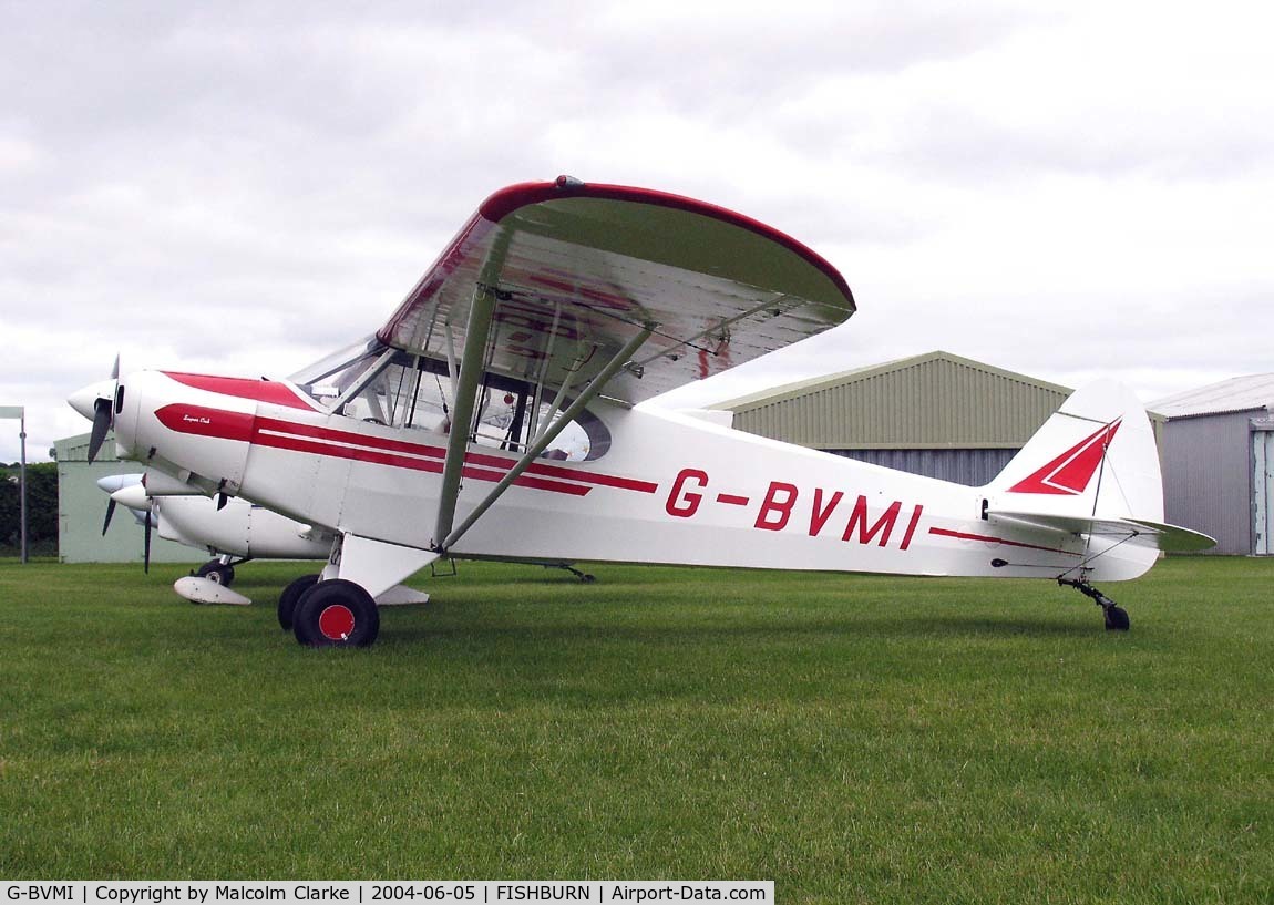 G-BVMI, 1967 Piper PA-18-150 Super Cub C/N 18-8482, Piper PA-18-150 Super Cub at Fishburn Airfield in 2004.