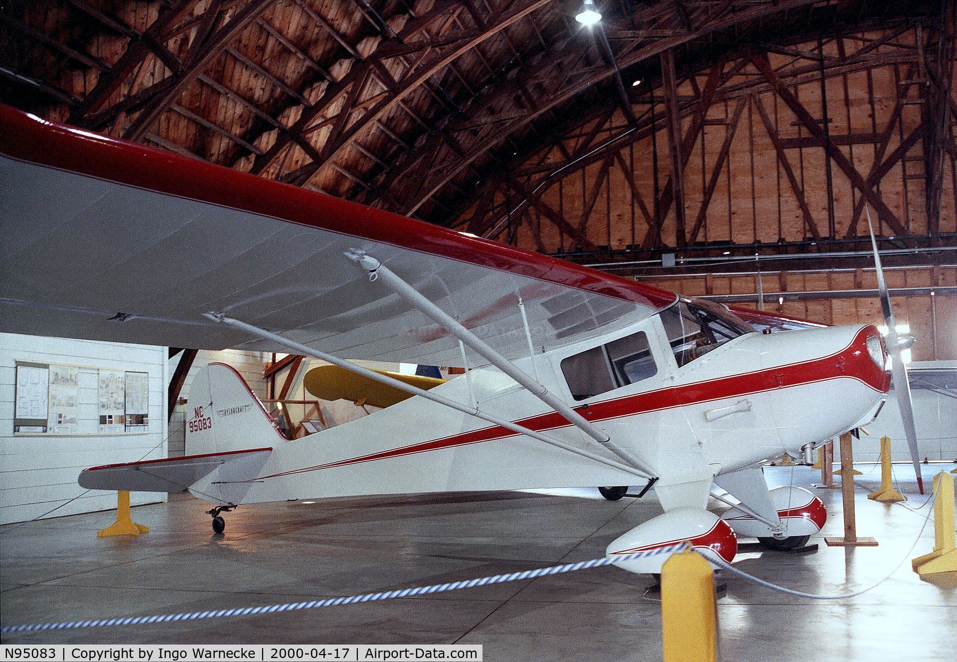 N95083, Taylorcraft BC12-D C/N 9483, Taylorcraft BC12-D at the Arkansas Air Museum, Fayetteville AR