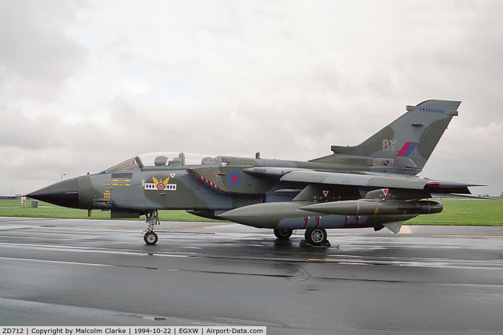 ZD712, 1984 Panavia Tornado GR.1(T) C/N 331/BT038/3153, Panavia Tornado GR1(T) from RAF No 14 Sqn, Bruggen at RAF Waddington's Photocall 94.