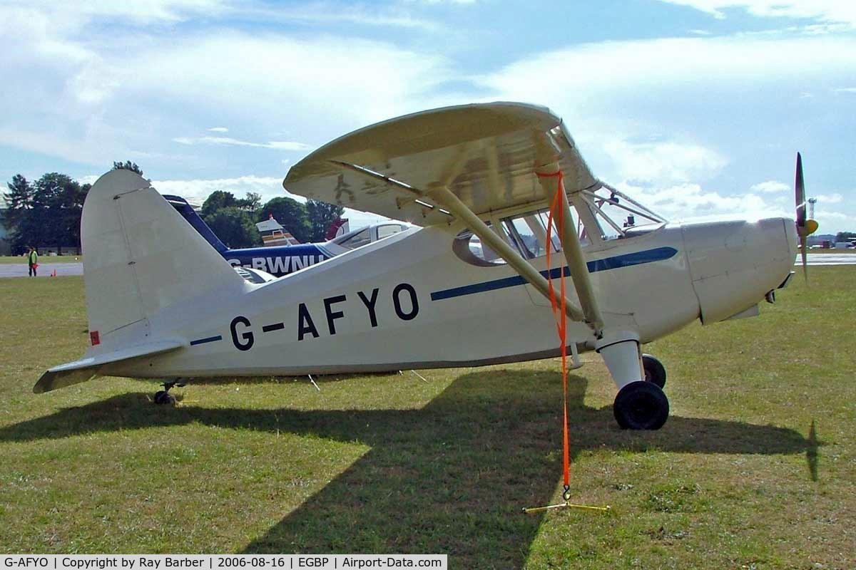 G-AFYO, 1939 Stinson HW-75 C/N 7039, Seen at the PFA Flying For Fun 2006 Kemble.