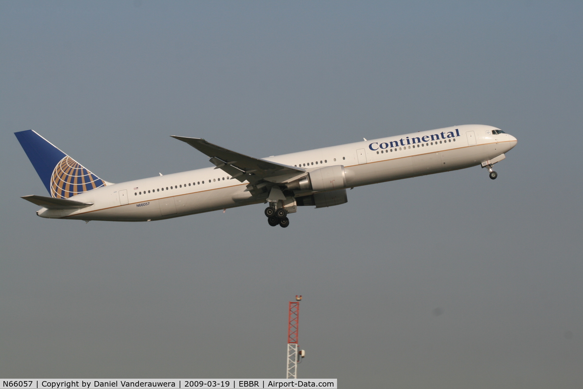 N66057, 2002 Boeing 767-424/ER C/N 29452, Flight CO061 is taking off from RWY 07R