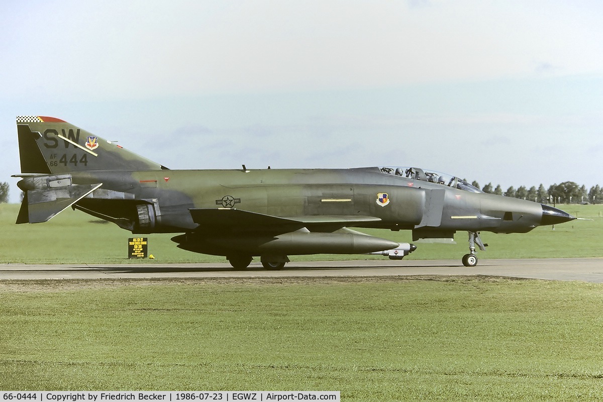 66-0444, 1966 McDonnell RF-4C Phantom II C/N 2384, taxying to the active
