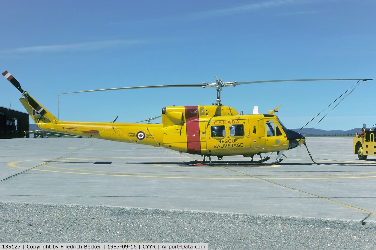 135127, 1970 Bell CH-135 Twin Huey C/N 32027, parked at Goose Bay