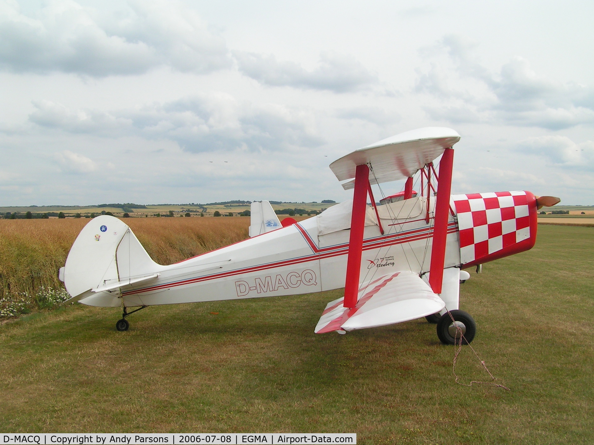 D-MACQ, Platzer Kiebitz 11 C/N 052, At Fowlmere for Duxford Flying Legends