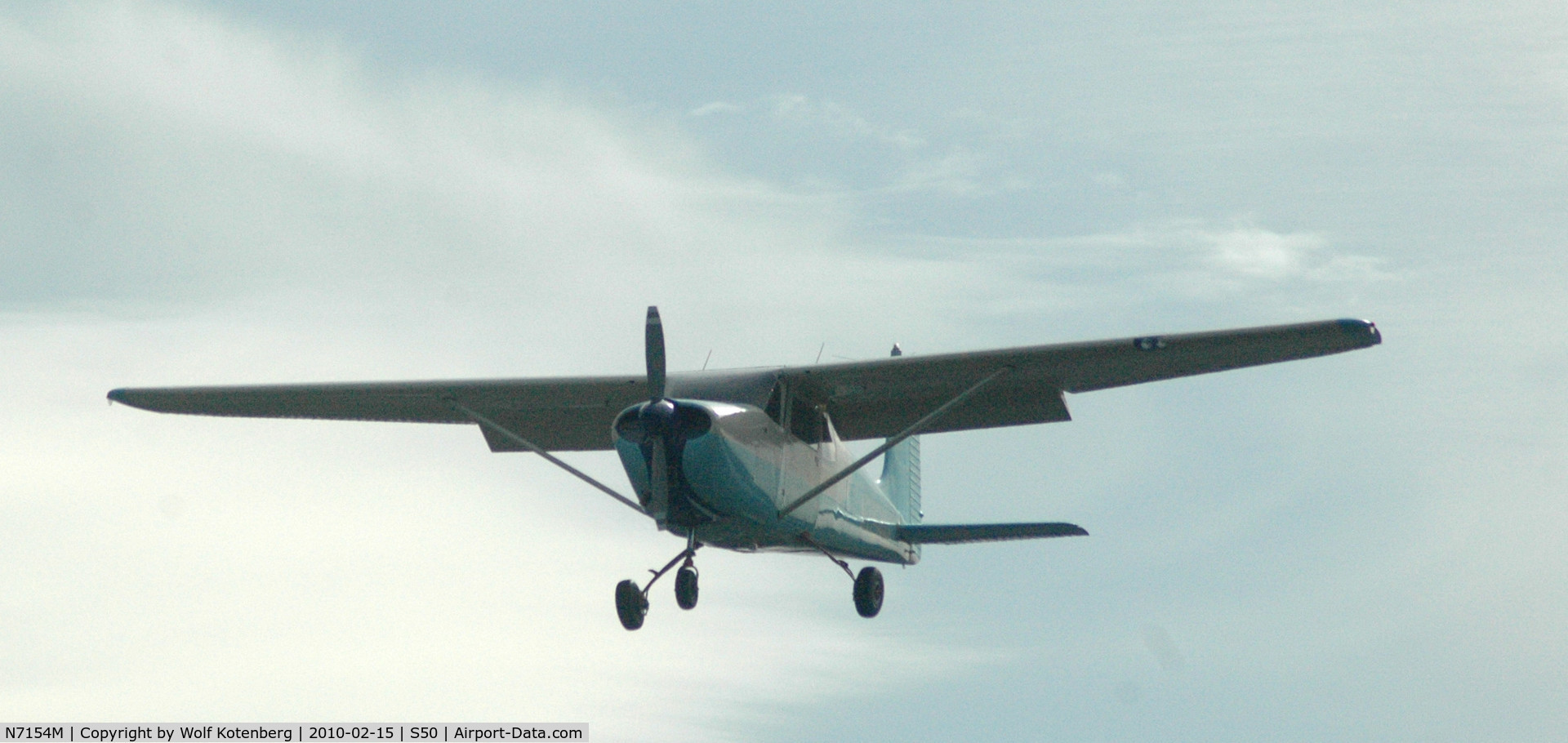 N7154M, 1958 Cessna 175 Skylark C/N 55454, in flight
