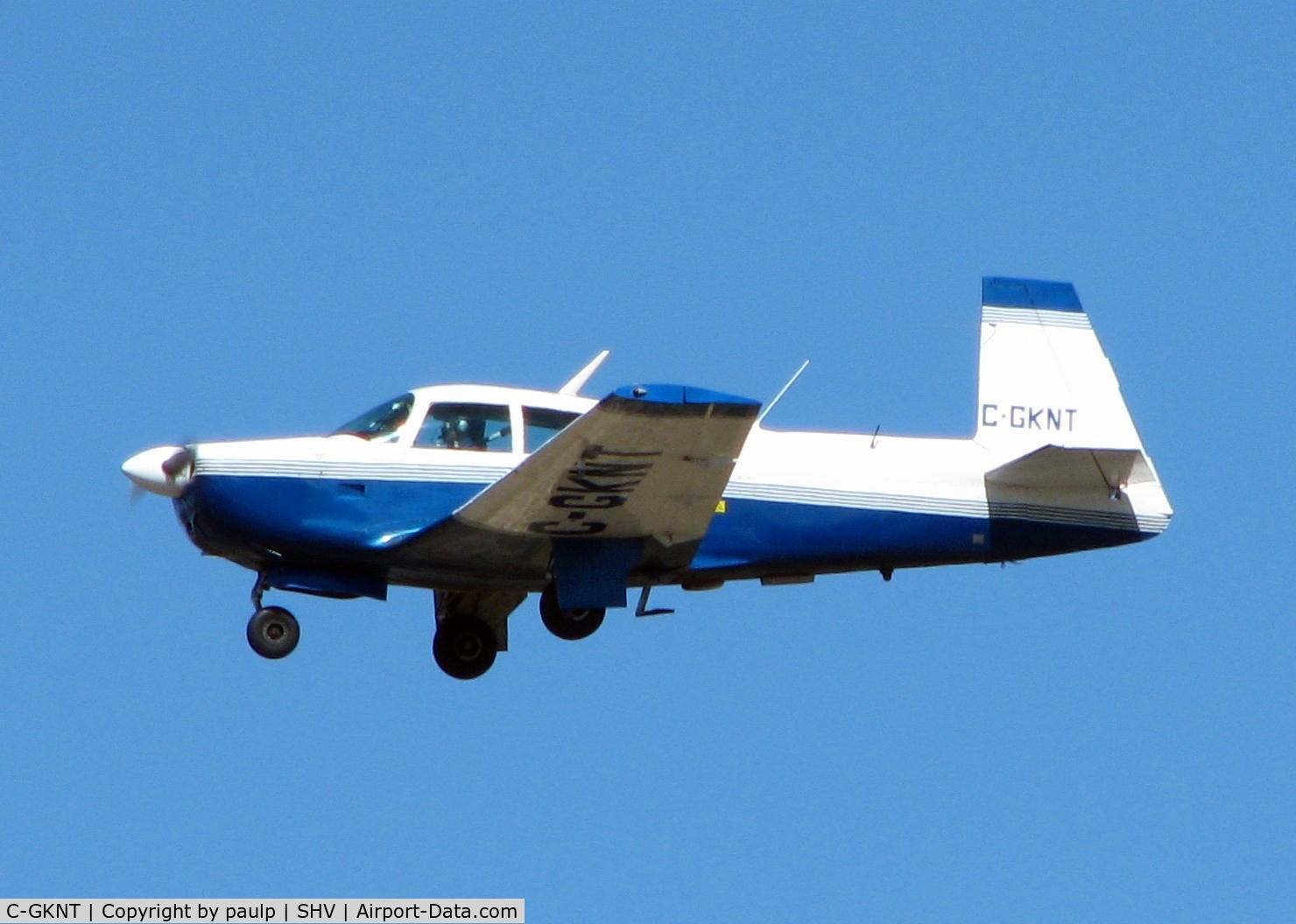 C-GKNT, 1965 Mooney M20E C/N 654, Landing on 23 at Shreveport Regional.