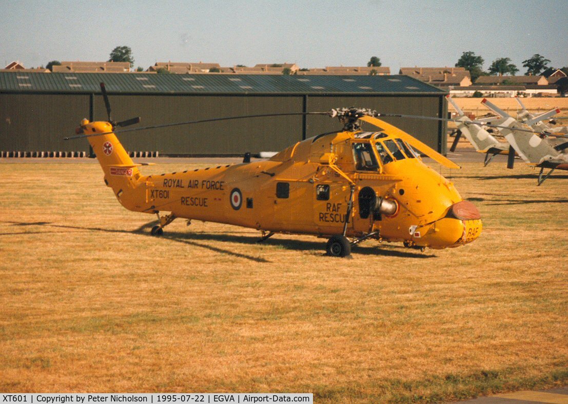 XT601, 1966 Westland Wessex HC.2 C/N WA528, Wessex HC.2, callsign SRD 124, of 22 Squadron at the 1995 Intnl Air Tattoo at RAF Fairford.
