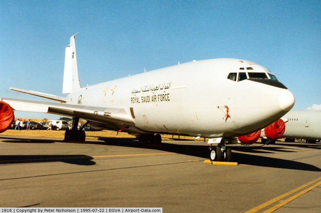 1816, 1982 Boeing KE-3A C/N 23427, KE-3A of 18 Squadron Royal Saudi Air Force on display at the 1995 Intnl Air Tattoo at RAF Fairford.