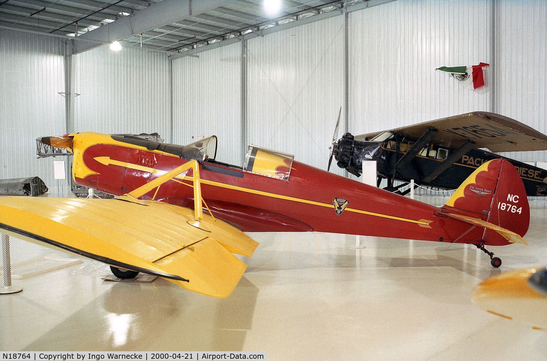 N18764, 1938 Arrow Sport M C/N 105, Arrow Sport M at the Golden Wings Flying Museum, Blaine MN