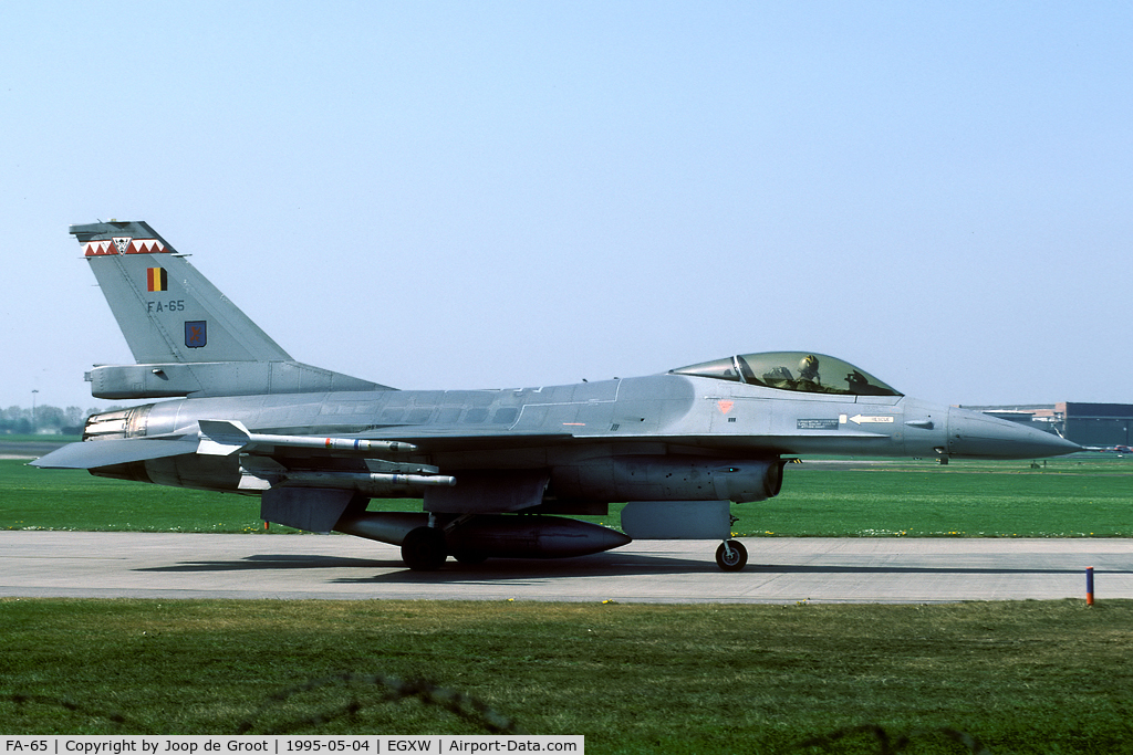 FA-65, 1980 SABCA F-16AM Fighting Falcon C/N 6H-65, 23 squadron deployment to the ACMI range.