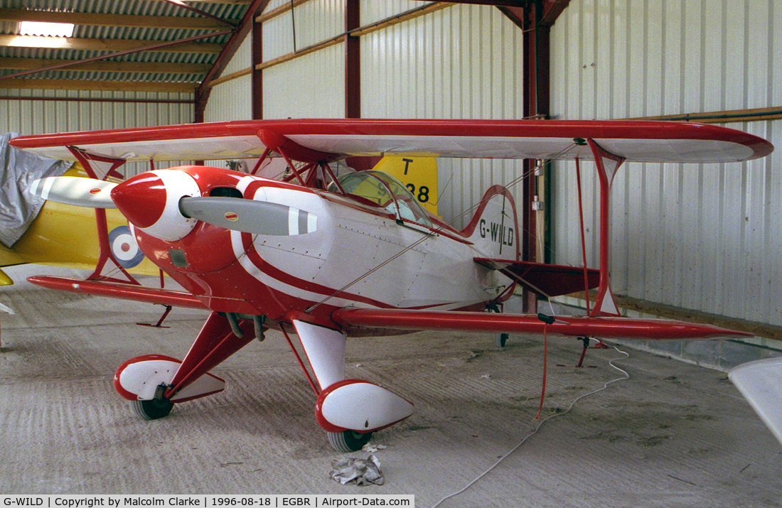 G-WILD, 1983 Pitts S-1T Special C/N 1017, Aerotek Pitts S-1T Special at Breighton Airfield in 1996.