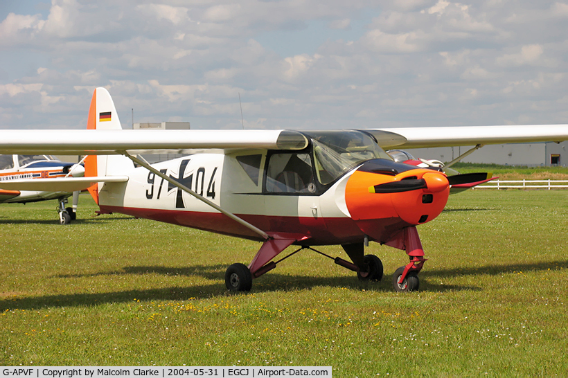 G-APVF, 1959 Putzer Elster B C/N 006, Putzer Elster B at Sherburn-in-Elmet Airfield in 2004.