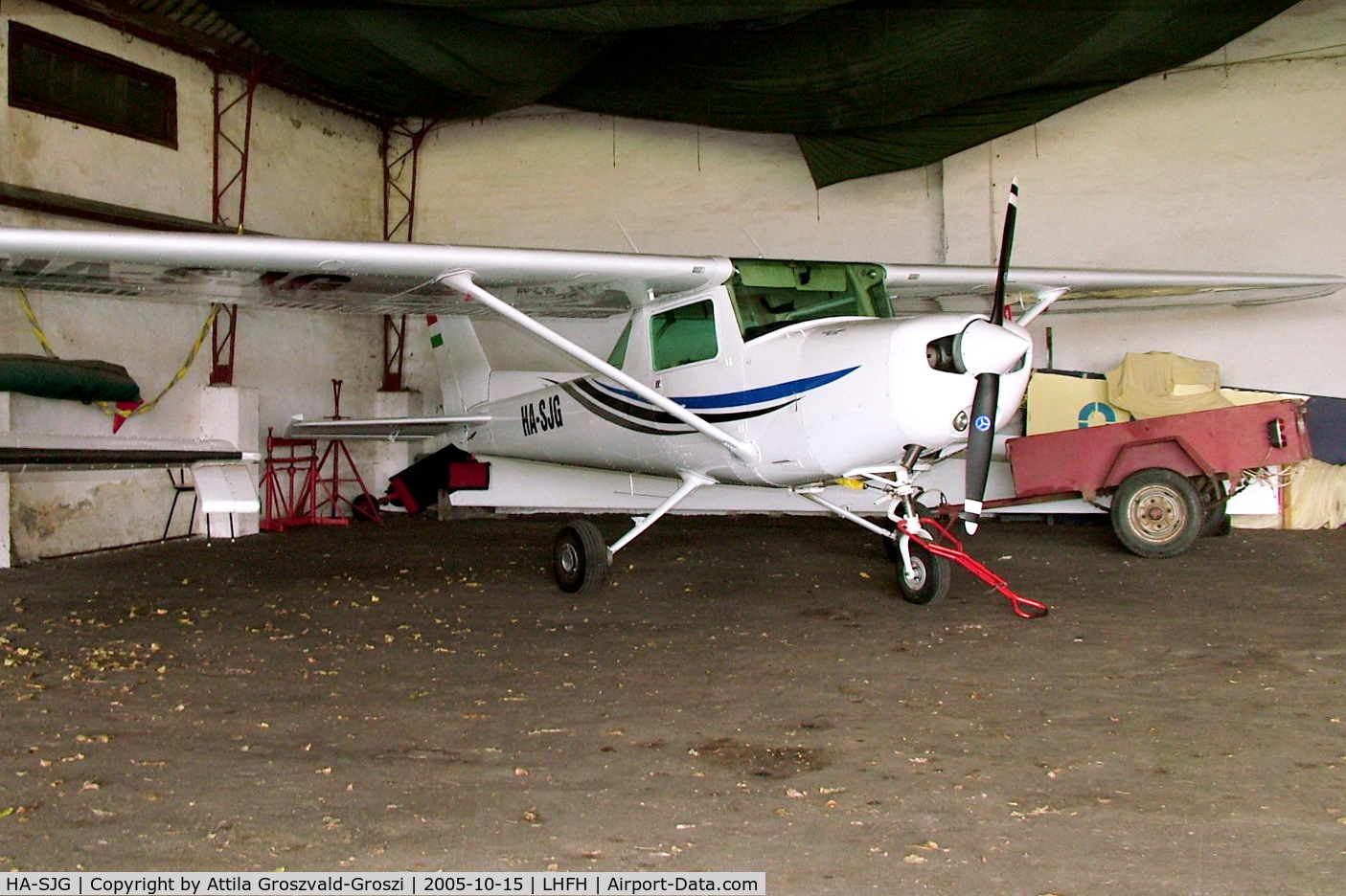 HA-SJG, 1981 Cessna 152 C/N 15284015, Farkashegy Airfield - Hangar