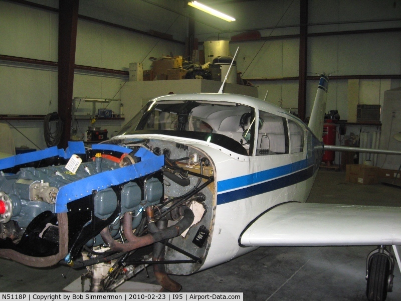 N5118P, 1958 Piper PA-24-250 Comanche C/N 24-131, Engine re-install following overhaul.