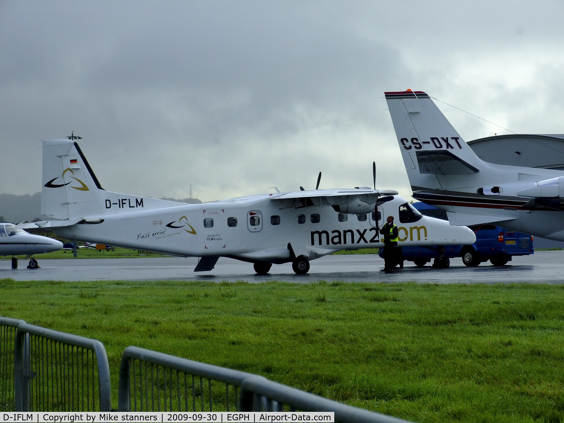 D-IFLM, 1984 Dornier 228-202K C/N 8046, Do.228 from FLM Aviation still in the colours of Manx2 airlines