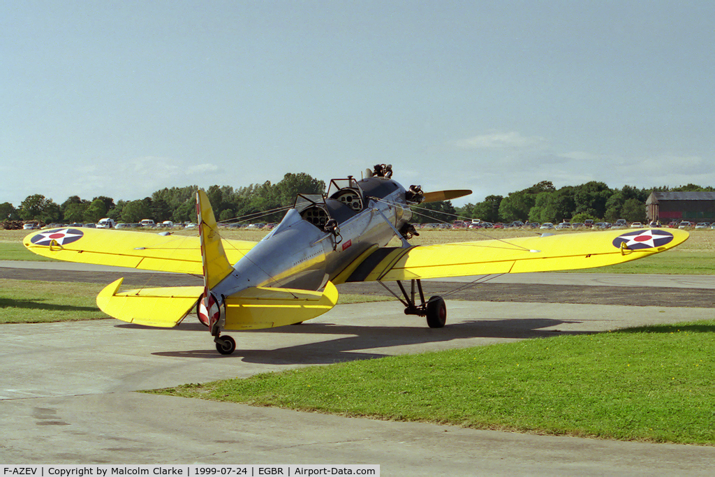 F-AZEV, 1941 Ryan PT-22 Recruit (ST3KR) C/N 1001, Ryan PT-22 Recruit (ST3KR) at Breighton Airfield, UK in 1999.
