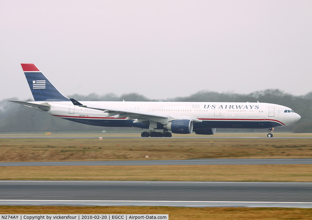 N274AY, 2000 Airbus A330-323X C/N 342, US Airways