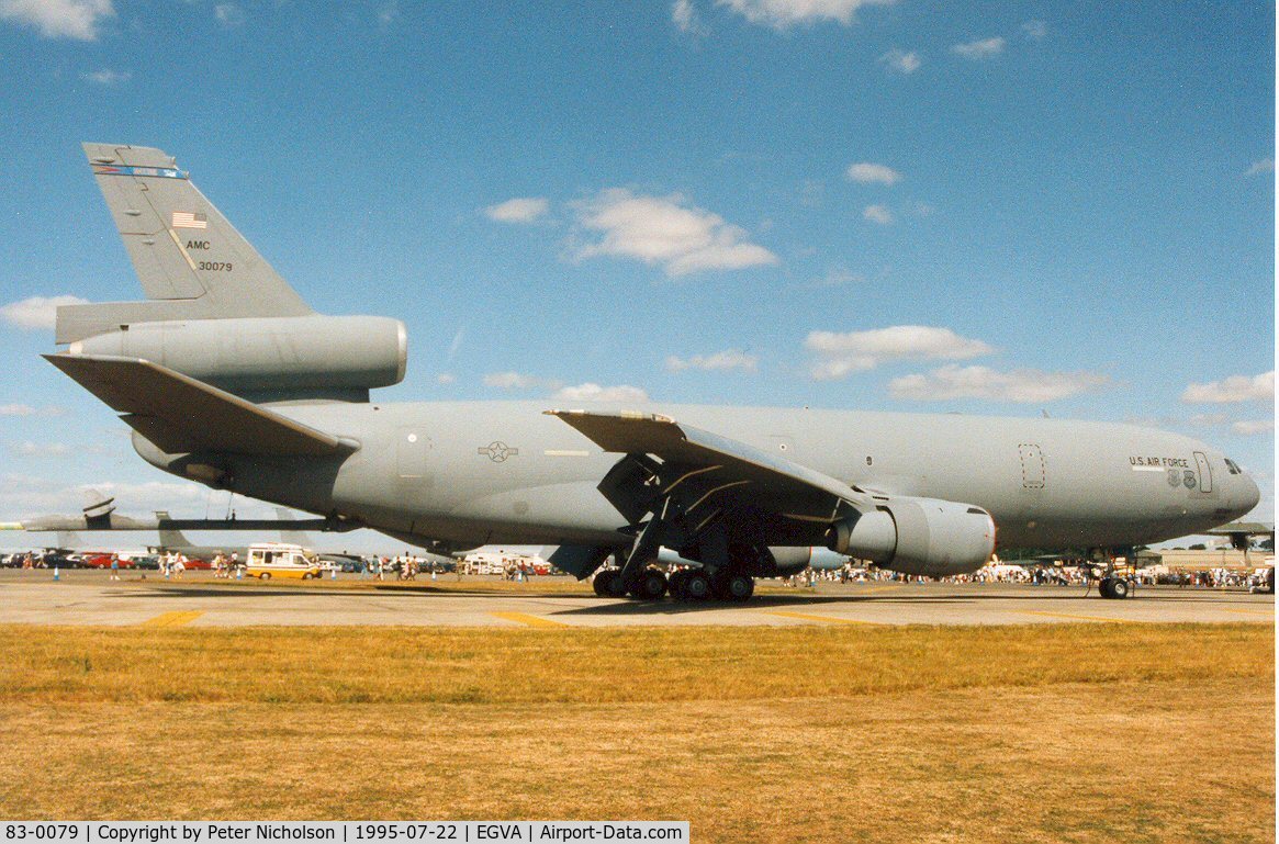 83-0079, 1983 McDonnell Douglas KC-10A Extender C/N 48220, KC-10A Extender of the 305th Airlift Mobility Wing at McGuire AFB on display at the 1995 Intnl Air Tattoo at RAF Fairford.