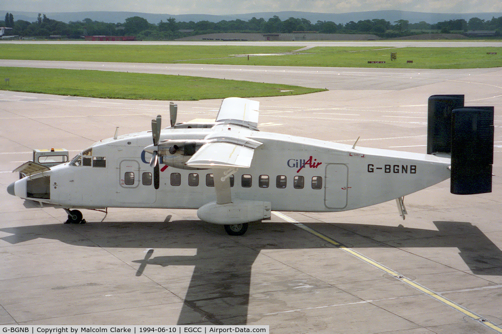 G-BGNB, 1979 Short 330-200 C/N SH.3030, Short 330 at Manchester Airport in 1994.